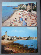 CP 29 Finistère ROSCOFF -  Lot De 2 Cartes Postales - La Plage De ROCHROUM - Le Phare Et Vue Générale 1970 - Roscoff