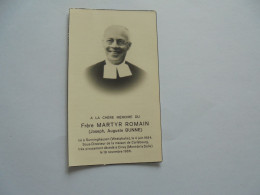 Souvenir Pieux Décès Frère MARTYR ROMAIN Joseph Auguste Bunne Sunninghausen 1884 Ciney 1966 Carlsbourg Religieux - Décès