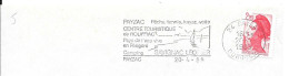 Lettre Entière Flamme 1989   Payzac Dordogne - Oblitérations Mécaniques (flammes)