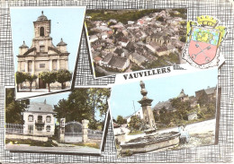 Souvenir De VAUVILLERS (70) Carre Multivues - Blason En 1965  CPSM  GF - Andere & Zonder Classificatie