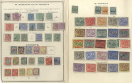 ST. KITTS NEVIS 1862-1930 M & U Collection Incl. St. Christopher 1870-82 1d Magenta M (Cat. £80), 4d Unused (Cat. £225), - Altri & Non Classificati