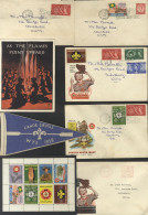 BOY SCOUTS GB 1957 FDC With Added Jamboree Label, Two Other Covers Franked 2½d Adhesives, Each With Diff 1957 Jamboree L - Otros & Sin Clasificación