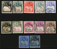 1924-33 MSCA Set, VFU (1d - Creased, 6d & 8d - Perf Faults), SG.10/20, Cat. £600 (12). - Autres & Non Classés