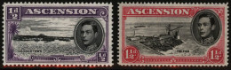 1938-53 P.13 ½d Black & Violet Showing 'long Centre Bar To 'E' Variety M, SG.38ba & P.14 1½d Black & Rose Carmine Showin - Autres & Non Classés