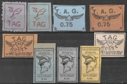 FRANCE - GUYANA - 1920 - AIR MAIL - UNUSED - FULL SET - FORGERIES FAUX FALSCHEN - Other & Unclassified