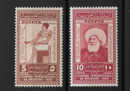 Egypte- Egypt 1928 Intl. Congress Of Medicine At Cairo And The Cent. Of The Faculty Of Medicine At Cairo,  MH* - Unused Stamps