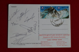 Signed Full Team Climbers French Military Everest Lhotse Successful Expedition 1993 Himalaya Escalade Alpinisme - Sportspeople