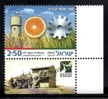 Israel 2010  Yv. 2028, Kibboutz Centenary – Tab - MNH - Unused Stamps (with Tabs)