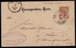 Correspondenz - Karte Gestempelt Trautenau  10.9.1886 - Other & Unclassified