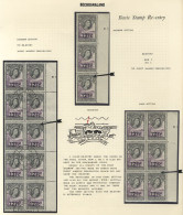 1961 Surcharged Defins 12½c On 1/3d Black & Lilac, A Vertical Strip Of Three With Margin At Right From The Narrow Settin - Other & Unclassified