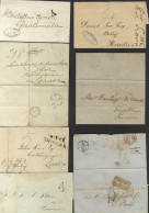 1790-1861 Group Of Early Covers (8) Incl. 1790 EL To London, Bears DOVER/SHIP LETTER Mark, Contents Concerns Delay Of Ti - Other & Unclassified