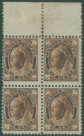 1897-98 6c Brown Top Marginal Block Of Four, UM (minor Gum Crease & Tiny Rust Spot, Centred High To Left), SG.147, Cat.  - Other & Unclassified