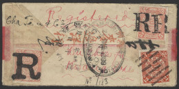 1899 Neat, Small Registered Red Band Cover Bearing 1898 2c With Bars Pmk, 5c (2) Cancelled With Large 'R' Or Two Smaller - Autres & Non Classés