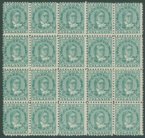 1893-1900 Queen Makea Takau 10d Green Block Of Twenty, M (some Gum Disturbance), Half Are UM, SG.19. Scarce Multiple. Ca - Sonstige & Ohne Zuordnung