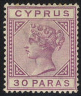 1892-94 Die II CCA 30pa Mauve Showing The 'damaged US' Variety, Fine M (couple Of Toned Perfs), SG.32a. (1) Cat. £350 - Sonstige & Ohne Zuordnung