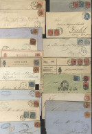 1856-98 Group Of Covers Incl. 4sk Imperf (6), 1864 2s & 4s (3), Numeral Vals - Various On Eight Covers, Single, Multiple - Andere & Zonder Classificatie