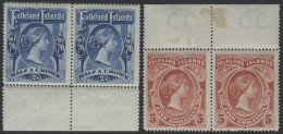 1898 CCC 2/6d & 5s Both Marginal M Pairs, SG.41/2, Cat. £1050. - Sonstige & Ohne Zuordnung