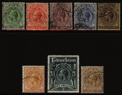 1921-28 MSCA Set, VFU, 6d Perf Faults, SG.73/80, Cat £275 (8) - Sonstige & Ohne Zuordnung