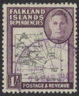 1946 Thick Map 1s Showing 'South Poke' Variety, VFU, SG.G8c. (1) Cat. £300 - Otros & Sin Clasificación