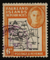 1946 Thick Map 6d Showing 'extra Island' Variety, VFU, SG.G6aa. (1) Cat. £325 - Otros & Sin Clasificación