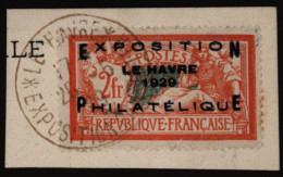 1929 Le Havre Philatelic Exhib 2r, Tied To Piece By Exposition C.d.s, SG.470. (1) Cat. £1000 - Other & Unclassified