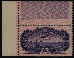 1936 Air 50f Ultramarine Caudron C-635 Over Paris Upper Left Corner Marginal Example, Toned Gum, SG.541. (1)Cat. £1000 - Sonstige & Ohne Zuordnung