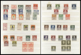 1951-89 UM, M & U Collection On Leaves Incl. 1951 Bell Set With Additional 40pf U (Cat. £136), 1952 Olympics U (Cat. £55 - Sonstige & Ohne Zuordnung