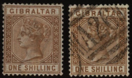 1886 1s Bistre Sperati Forgery, Cancelled A26 Accompanied By Genuine M Example, SG.14. - Other & Unclassified