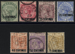 1889 Surcharge Set, Complete FU, SG.15/21, Cat. £275 (7) - Other & Unclassified