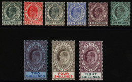 1906-11 MCCA Set, Fine M, SG.66/74. (9) Cat. £700. - Otros & Sin Clasificación