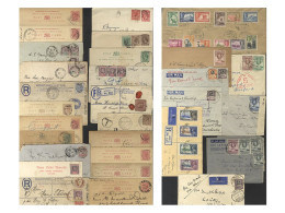 GOLD COAST/GHANA Postal History Accumulation In A Shoe Box, Mostly Commercial Mail With Many Registered Envelopes Incl.  - Otros & Sin Clasificación