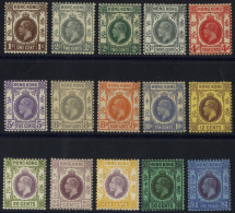 1921-37 MSCA 1c To  M, Odd Stamp With Toned Gum, SG.117/29. (15) Cat. £380. - Otros & Sin Clasificación
