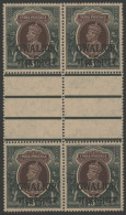 GWALIOR 1938-48 15r Brown & Green In An Interpanneau Block Of Four, UM (gum Toned), SG.116, Cat. £360 - Autres & Non Classés