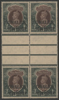 GWALIOR 1938-48 15r Brown & Green In An Interpanneau Block Of Four, UM (gum Toned), SG.116, Cat. £360 - Other & Unclassified