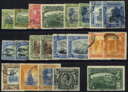 1921-29 ½d-10s Pictorial Defin Set (20 Vals) Incl. Seven Shades, Plus 1½d With Major Re-entry, Few Slight Imperfections, - Autres & Non Classés