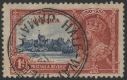 1935 Silver Jubilee 1d With 'flagstaff On Right Hand Turret' Variety, FU, SG.114d. (1) Cat. £160 - Altri & Non Classificati