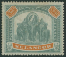 SELANGOR 1897  Green & Orange, Part O.g. (some Stains Around Hinge Remnant), Fresh Appearance, Very Scarce. SG.66. Cat.  - Other & Unclassified