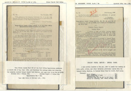 Collection Of Post Office Regulation Notices (and Similar) On Pages In A Binder, Announcing The Inland And Overseas Rate - Altri & Non Classificati