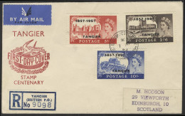 TANGIER 1957 (Apr) 1st Castle Set On Fine Illustrated FDC, The 10s With 'hyphen Omitted' Variety, SG.340/342a. - Sonstige & Ohne Zuordnung