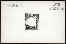 1902 Die Proof Of 1½d Duty Plate In Black On Glazed Card, Dated 22.JAN.02 And Marked AFTER HARDENING.' (1) - Altri & Non Classificati