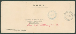 1933 Pre-printed O.H.M.S Envelope (222 X 97) Addressed To New Zealand, Bearing On Obverse The Rare 'OFFICIAL PAID/15.JU. - Other & Unclassified