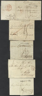 1782-1806 Group Of Stampless EL's To Belgium Or France Incl. 1782 To Aalst With Red 'H' In Circle, S/line 'HOLLANDS' Mar - Autres & Non Classés