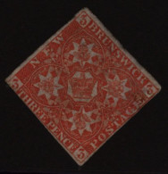 1851 3d Dull Red, Unused (part Gum) Three Clear Margins, Fourth Just Shaved, Faults Incl. Crease. Good Appearance. SG.2. - Autres & Non Classés