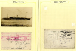 Hospital Ship No.2 HMNZS 'MARAMA' Useful Lot With Boxed ON ACTIVE SERVICE Cachet In Purple & Red (2), H.S.MARAMA C.d.s O - Autres & Non Classés