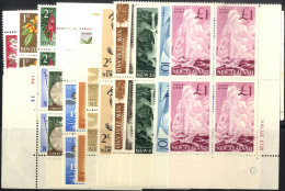 1960 Defin Set In Corner Blocks Of Four, Mainly UM, Some With Hinge Mark On One Stamp (SG.781/802 Excl. 1/9d & 3s - SG.7 - Sonstige & Ohne Zuordnung