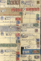 KGV Registered Covers (40) Mostly Postal Stationery Envelopes With A Few Larger Sizes, Range Of Frankings And Different  - Sonstige & Ohne Zuordnung