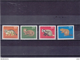 RFA 1968 ANIMAUX Yvert 414-417, Michel 549-552 NEUF** MNH Cote Yv: 4,80 Euros - Unused Stamps