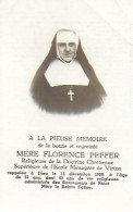 Souvenir. Soeur . Sister. Mère Florence Peffer. Virton - Images Religieuses