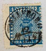 Suède - YT N°2 Bleu - Used Stamps