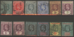 1910-11 MCCA Set, FU Incl. Both 6d Shades, SG.28/39, Cat. £228 (12) - Sonstige & Ohne Zuordnung